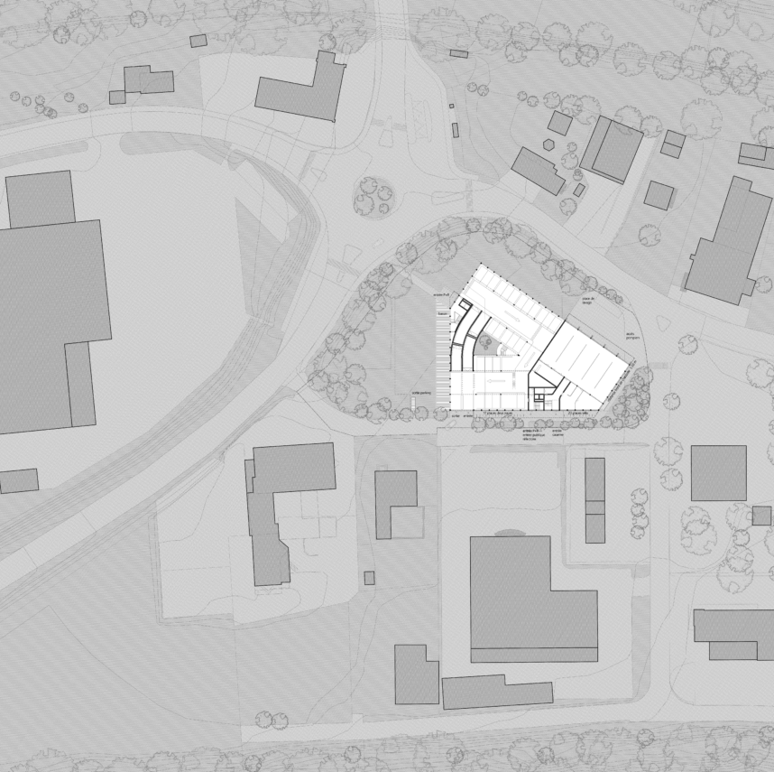 Caserne de pompiers et d’un parking P+R